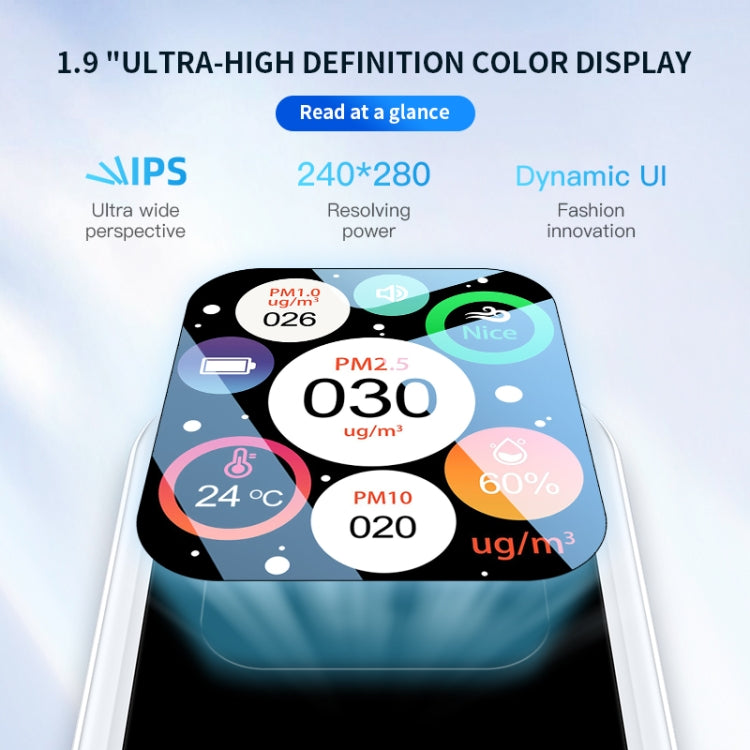 Rilevatore di umidità della temperatura della qualità dell'aria della polvere di foschia, D9 Black, D9 White