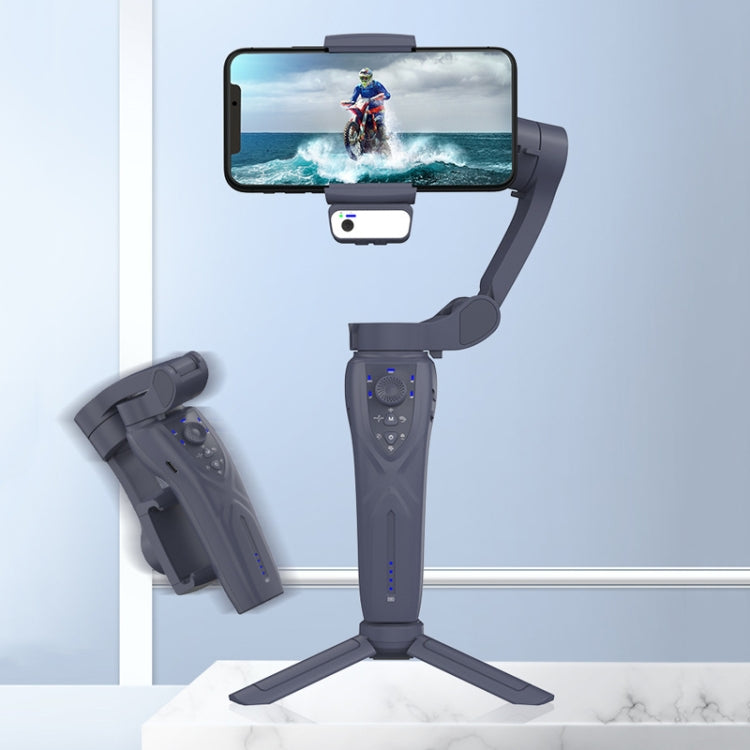 Desiontal F12 Stabilizzatore portatile pieghevole a tre assi Gimbal per telefono cellulare con tracciamento facciale AI, F12 (Black)
