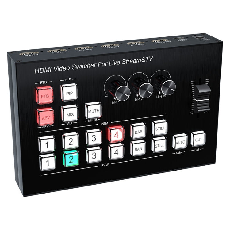 Switcher di guida HDMI 4 in 2 out Tipo-C Porta di acquisizione USB 3.0 Display OSD Switcher di gioco, US Plug, EU Plug, UK Plug