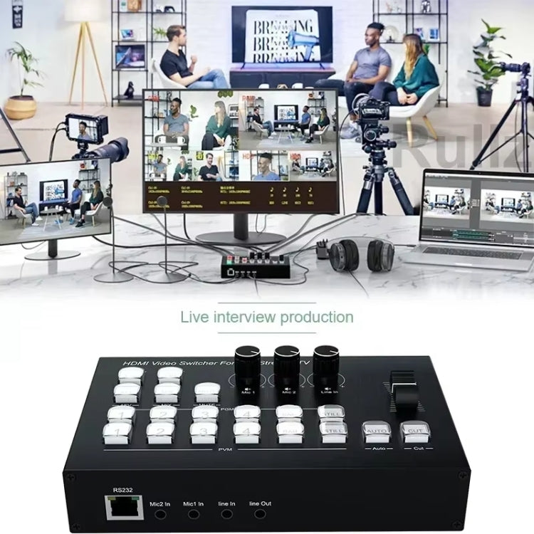 Switcher di guida HDMI 4 in 2 out Tipo-C Porta di acquisizione USB 3.0 Display OSD Switcher di gioco, US Plug, EU Plug, UK Plug