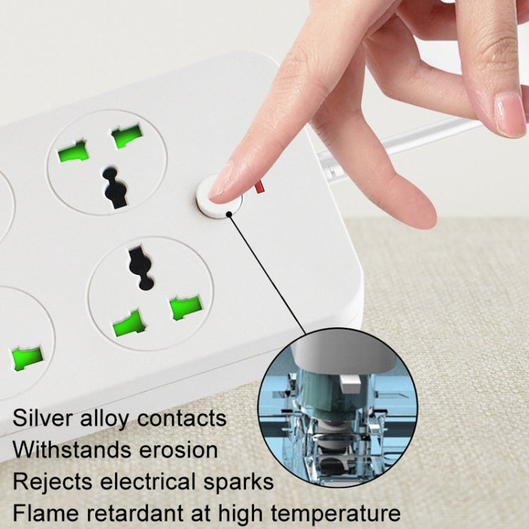 Protezione da sovraccarico anti-fulmine 4USB+2PD+6 fori presa, Black EU Plug, Black US Plug, Black UK Plug, White EU Plug, White US Plug, White UK Plug