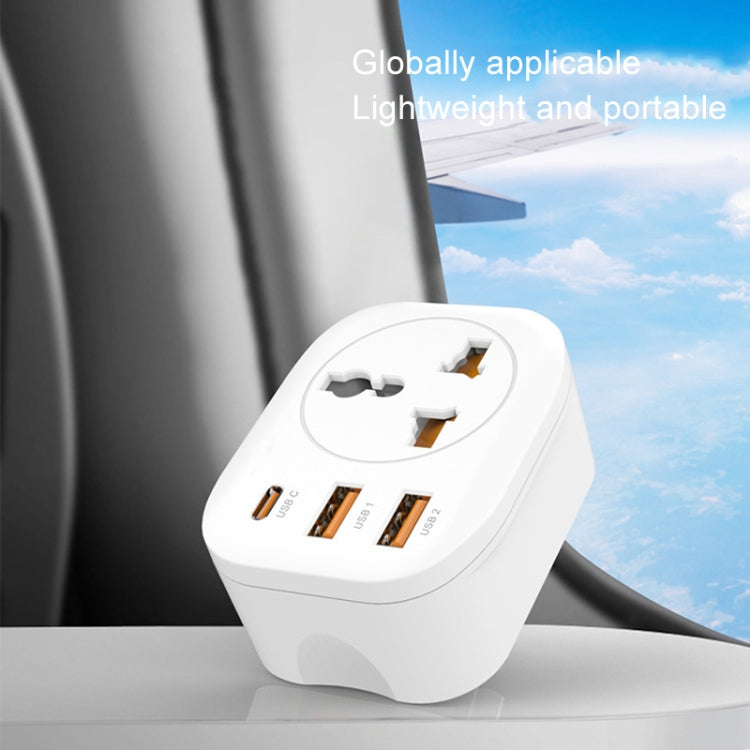 Convertitore universale spina 2USB+presa convertitore intelligente tipo C, UK Plug, US Plug, EU Plug