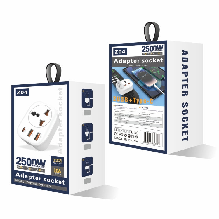 Convertitore universale spina 2USB+presa convertitore intelligente tipo C, UK Plug, US Plug, EU Plug
