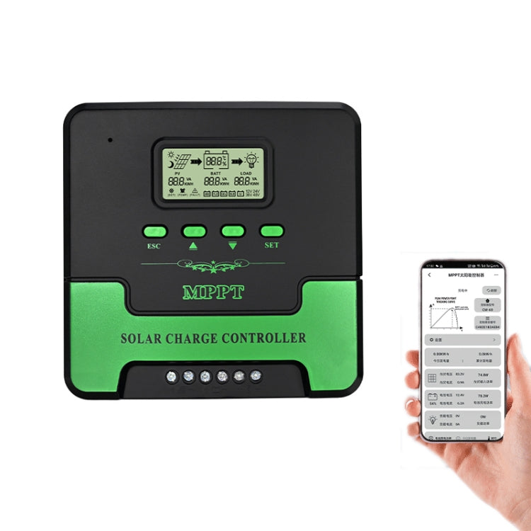 Sistema di controllo dell'accumulo di energia domestica MPPT WIFI remoto 12V-24V 10A Regolatore solare, CM-D10, CM-D20, CM-D30, CM-D40, CM-D50, CM-D60