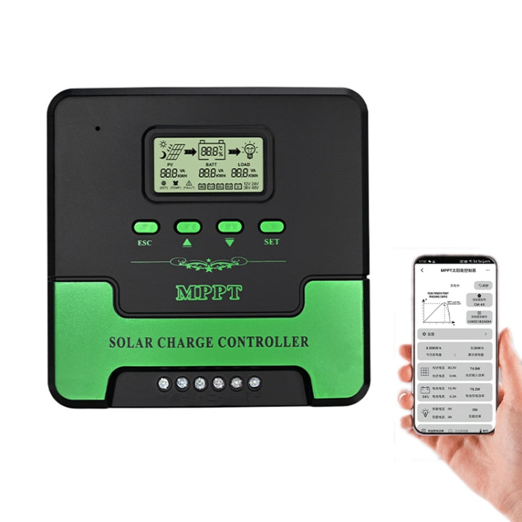 Sistema di controllo dell'accumulo di energia domestica MPPT WIFI remoto 12V-24V 10A Regolatore solare, CM-D10, CM-D20, CM-D30, CM-D40, CM-D50, CM-D60