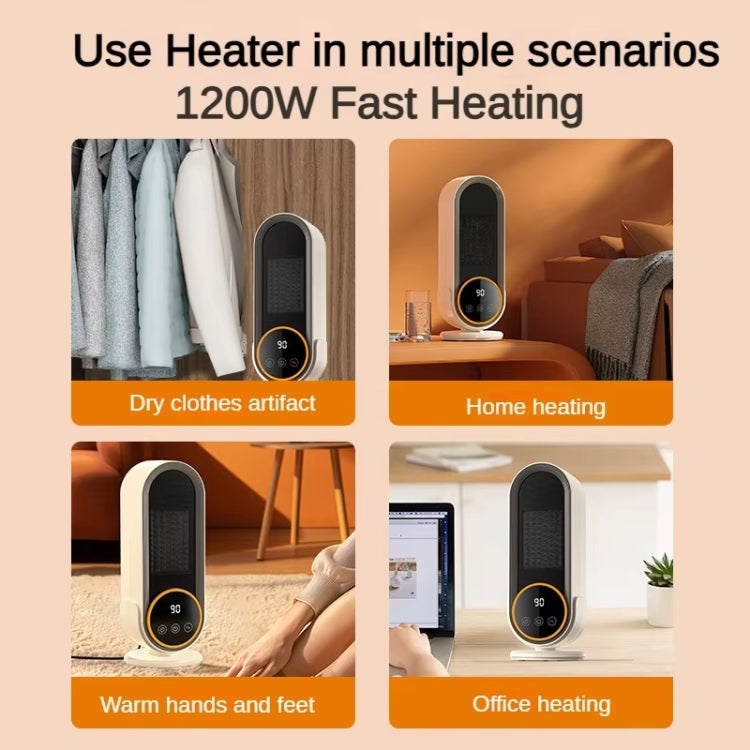 Riscaldatore elettrico intelligente da tavolo con riscaldamento in ceramica PTC E68 da 1200 W, EU Plug, US Plug, UK Plug