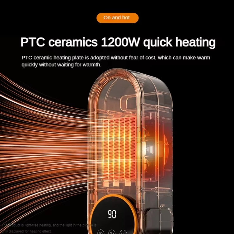Riscaldatore elettrico intelligente da tavolo con riscaldamento in ceramica PTC E68 da 1200 W, EU Plug, US Plug, UK Plug
