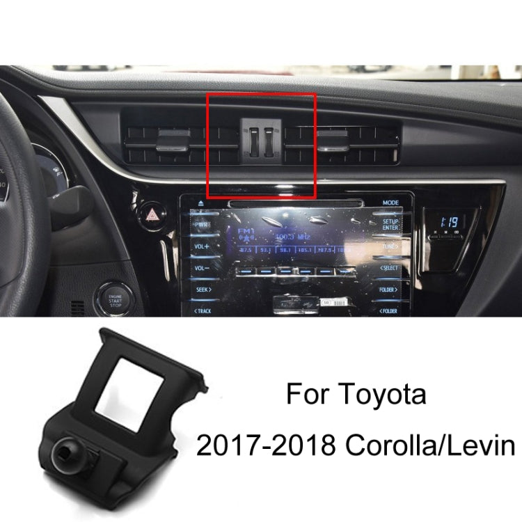 Per la base del supporto per telefono con presa d'aria per auto Toyota, 17-18 Corolla/Levin Left Driving, 17-20 Vios/YARiS L/20 YARiS LX Left Driving, 18-20 Camry Left Driving, 18-21 IZOA CHR Left Driving, 18-21 Land Cruiser Prado Left Driving