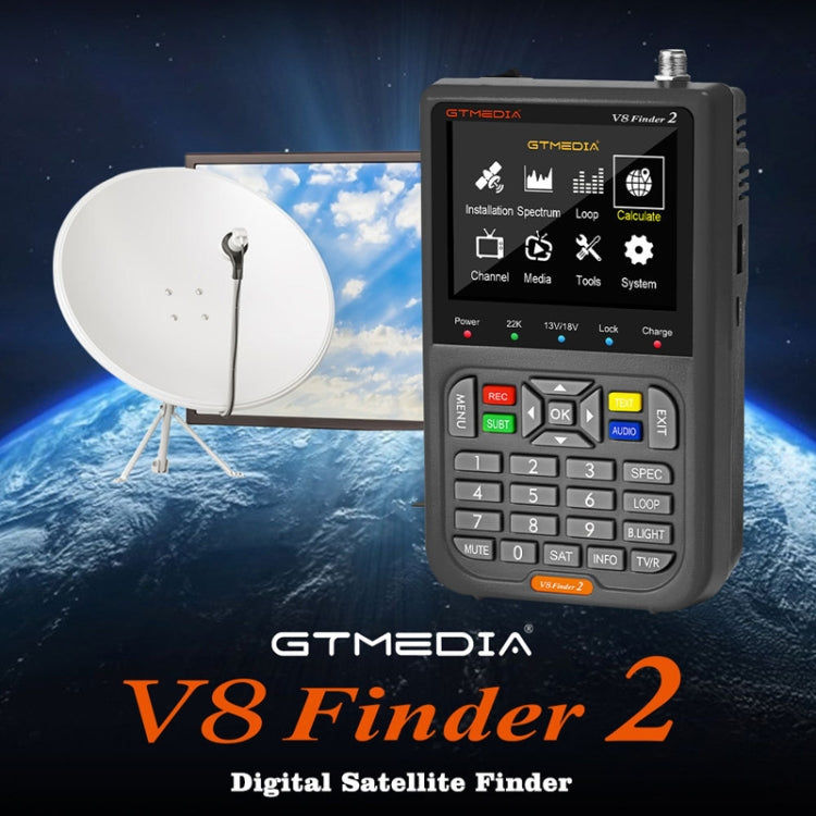 GTMedia Full HD Digital Satellite Finder con schermo LCD da 3,5 pollici