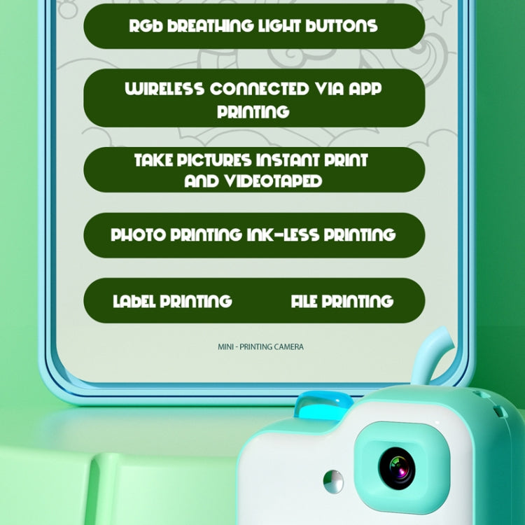 Q6 Kids Digital Camera Mini Instant Print Camera Toy Wireless HD Print Photo Gift