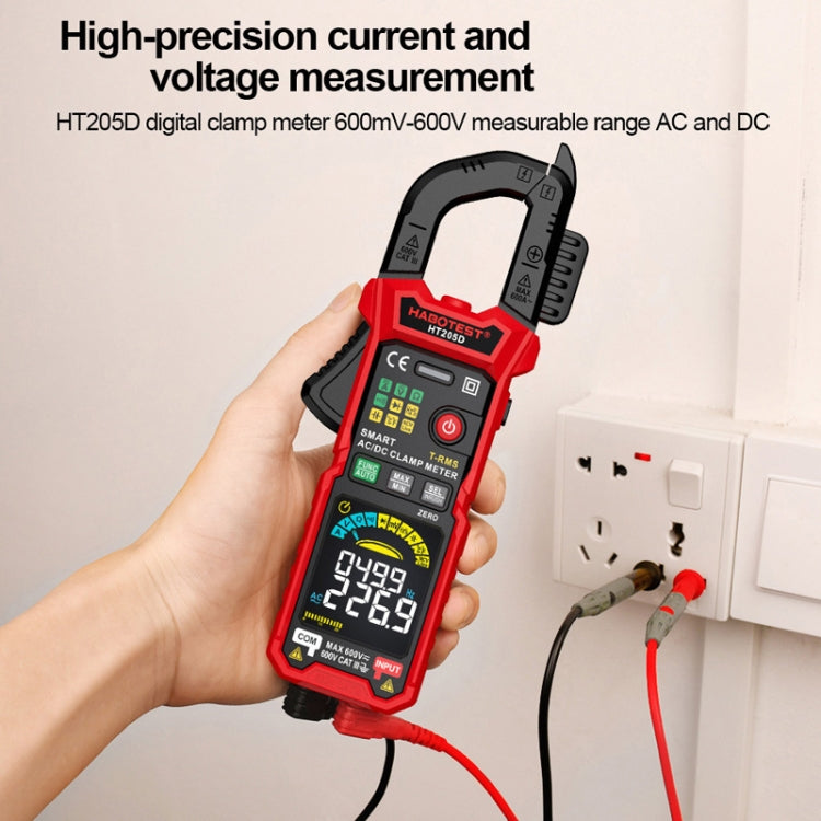 Multimetro digitale ad alta precisione multifunzione anti-scottatura intelligente a pinza HABOTEST HT205D, HT205D