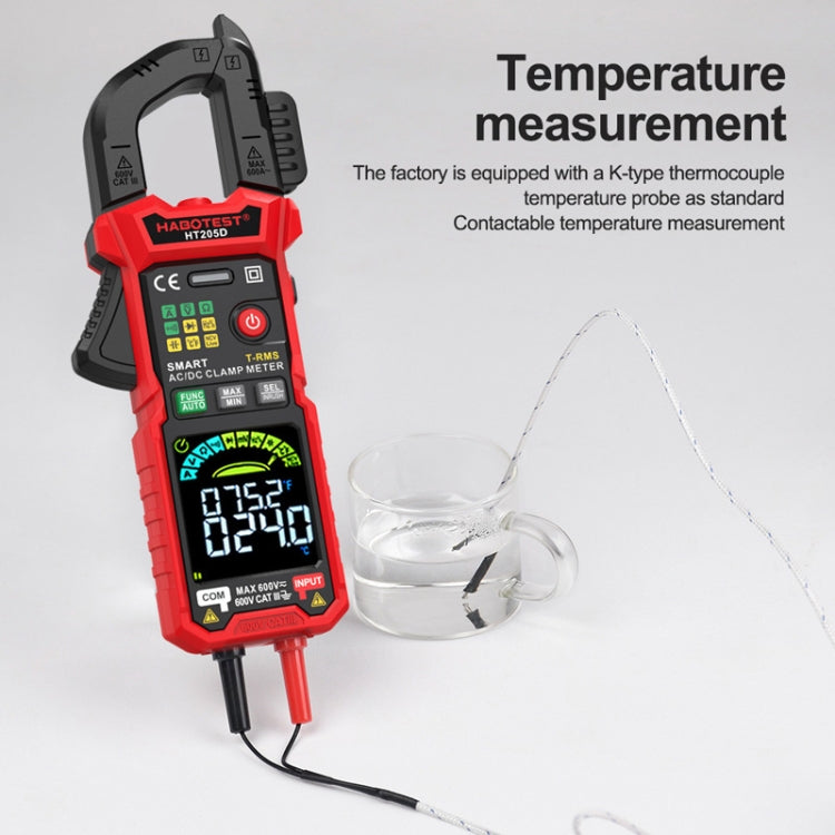 Multimetro digitale ad alta precisione multifunzione anti-scottatura intelligente a pinza HABOTEST HT205D, HT205D