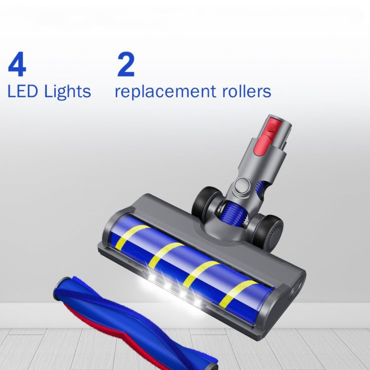 Per Dyson V6 / V7 / V8 / V10 / V11 / V15 Spazzola per pavimenti in velluto morbido e set di rulli a trasmissione diretta con luce LED