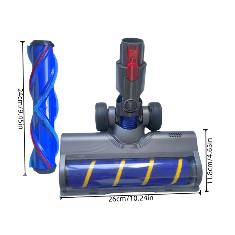 Per Dyson V6 / V7 / V8 / V10 / V11 / V15 Spazzola per pavimenti in velluto morbido e set di rulli a trasmissione diretta con luce LED