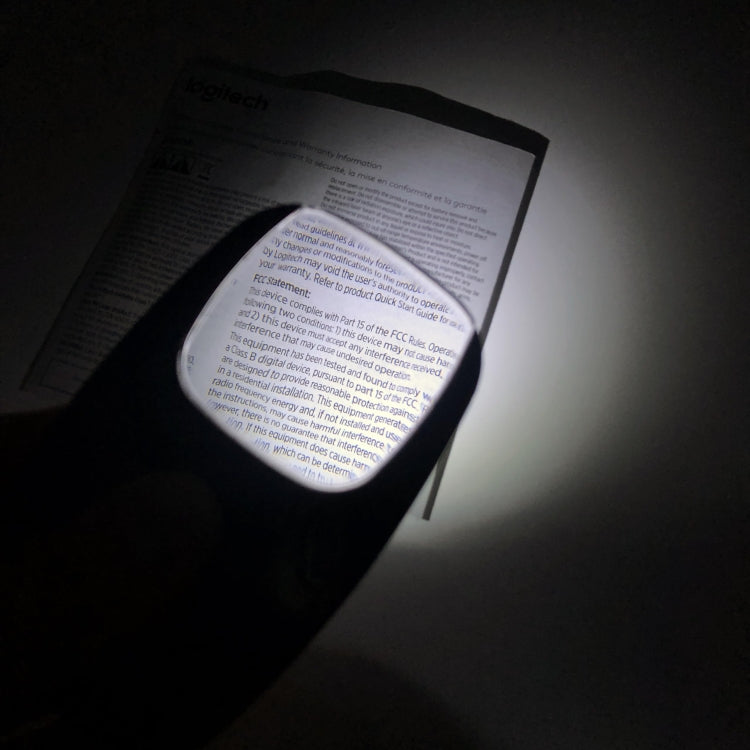 Lente d'ingrandimento 5x con luce e portachiavi ricaricabile per la lettura degli anziani