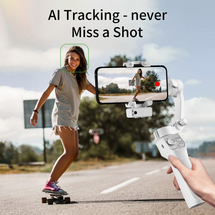Stabilizzatore palmare Smart Gimbal anti-vibrazione a tre assi con Face Follow Shot, F11 (White), F11 (Black)