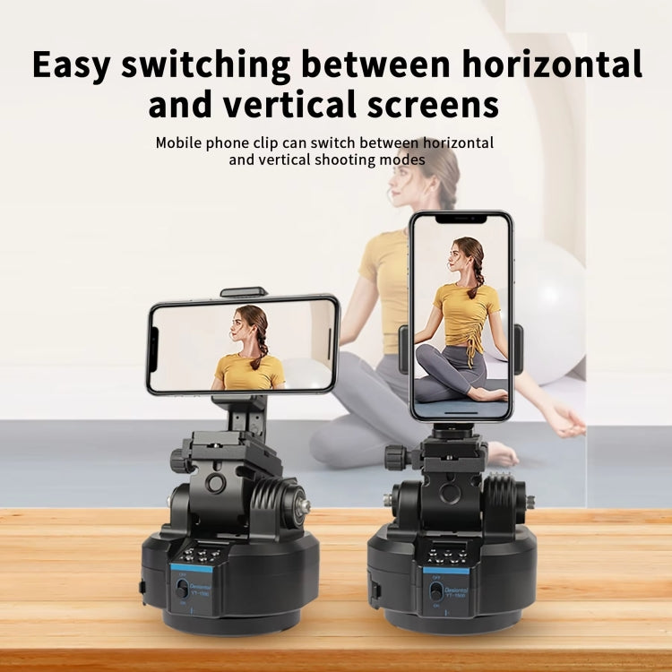 Desiontal YT-1500 Gimbal elettrico per telecamera mobile, streaming live, stabilizzatore panoramico con rotazione a bilanciere, YT-1500