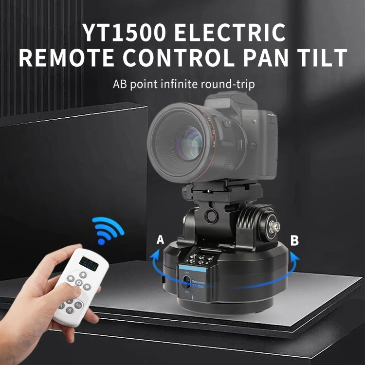 Desiontal YT-1500 Gimbal elettrico per telecamera mobile, streaming live, stabilizzatore panoramico con rotazione a bilanciere, YT-1500