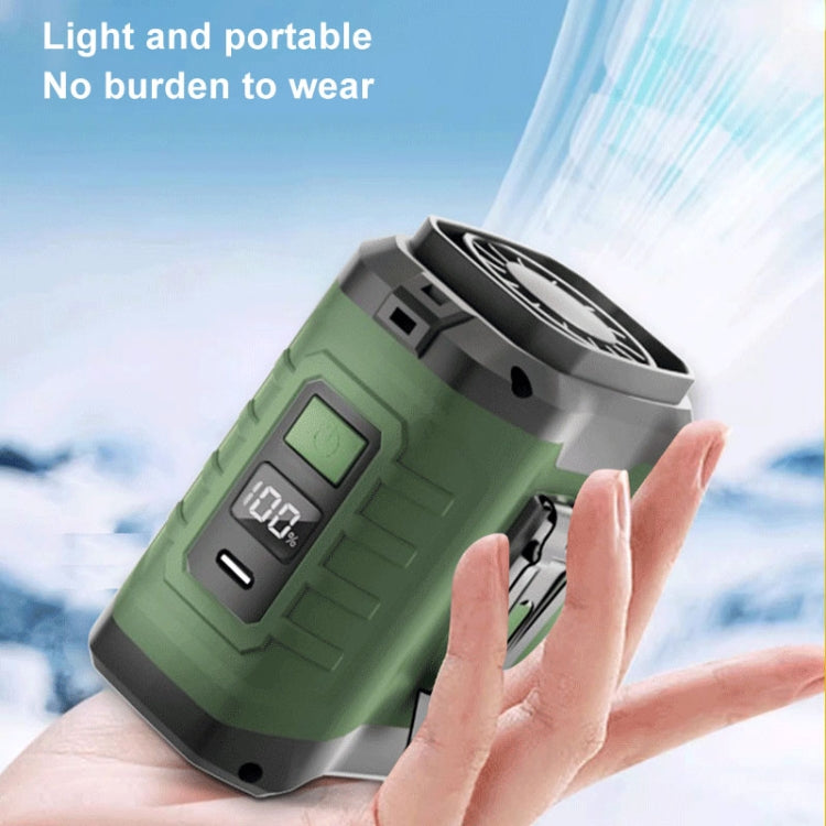 Ventilatore USB portatile da appendere alla vita per esterni, mini ventilatore ad alta potenza eolica, 4000mAh, 10000mAh