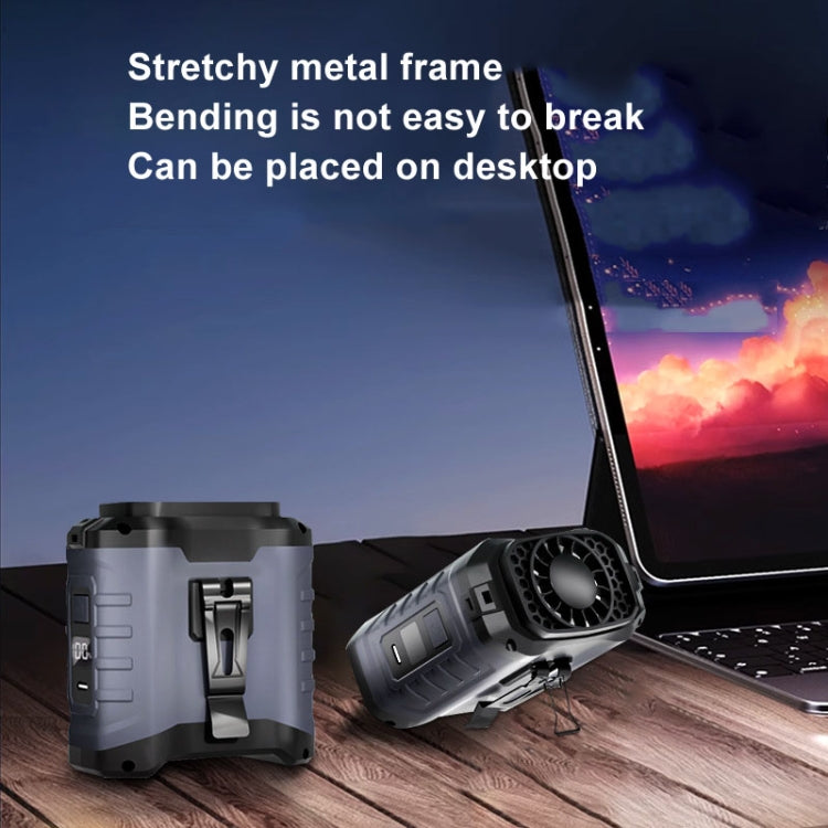 Ventilatore USB portatile da appendere alla vita per esterni, mini ventilatore ad alta potenza eolica, 4000mAh, 10000mAh