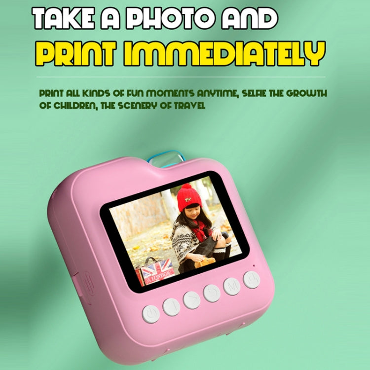 Mini macchina fotografica digitale per bambini con stampa ad alta definizione, Pink, Green, Pink+32G TF Card, Pink+64G TF Card
