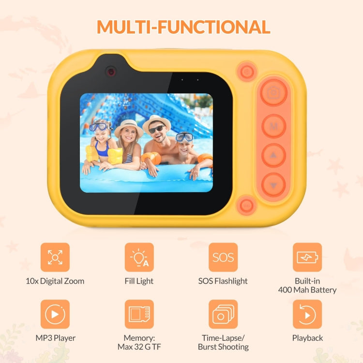 D60 3m impermeabile 2K HD 10X 2,4 pollici foto video registrazione bambini mini telecamera esterna