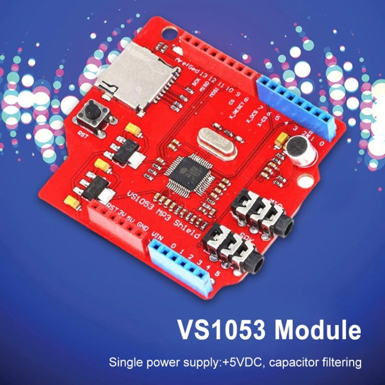 Scheda di sviluppo del modulo MP3 VS1053 con scheda di decodifica dell'amplificatore Interfaccia SPI Funzione di registrazione integrata, VS1053 MP3 Module
