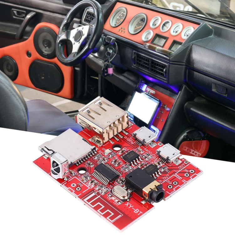 Modulo di decodifica MP3 Bluetooth 4.1 Scheda ricevitore audio Scheda amplificatore altoparlante auto lossless Scheda circuito modificato, Bluetooth 4.1 MP3 Decoding Module (With RC Red)