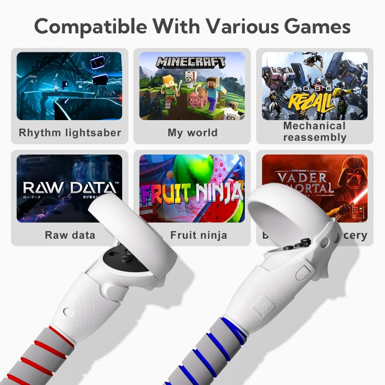 Per Meta Quest 2 Controller Grip Giochi Maniglia Giocare a BeatSaber Baseball, For Meta Quest 2
