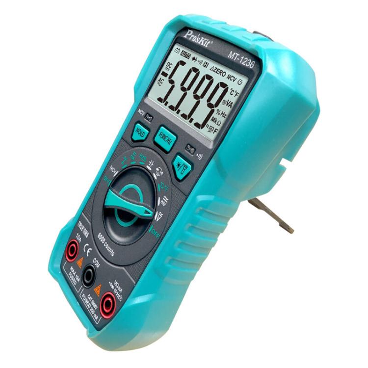 ProsKit MT-1236-C 3-5/6 True-RMS Digital Multimeter For ACA, ACV, DCA, DCV, Frequency, Cycle Duty, Diode Test