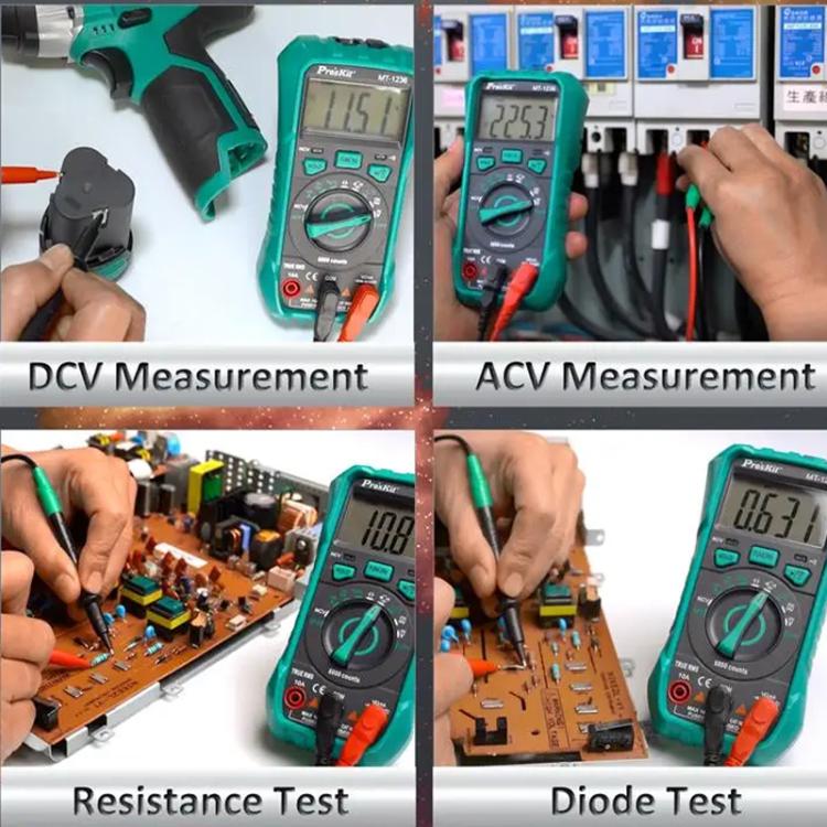 ProsKit MT-1236-C 3-5/6 True-RMS Digital Multimeter For ACA, ACV, DCA, DCV, Frequency, Cycle Duty, Diode Test