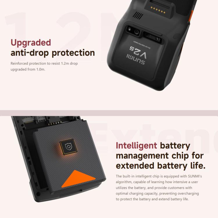 SUNMI V2s Scansione Etichetta Stampante Registratore di Cassa, Classic 1+8G, Standard 2+16G, NFC 2+16G, Scanner 2+16G