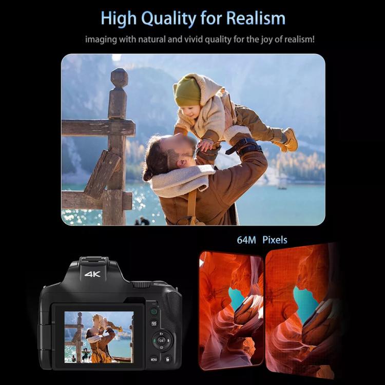 Ordro 4K Ultra HD Schermo rotante Zoom ottico Digital Camera, G700