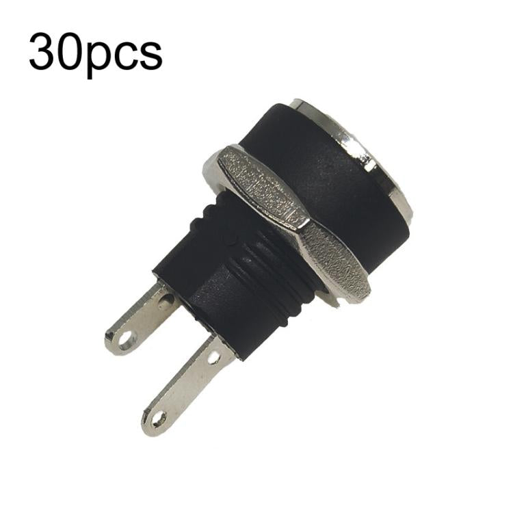 Presa di alimentazione femmina CC per apparecchiature elettroniche da 30 pezzi con dado, DC5.5x2.1MM, DC5.5x2.1MM Full Copper, DC5.5x2.5MM, DC3.5x1.3MM