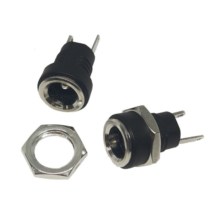 Presa di alimentazione femmina CC per apparecchiature elettroniche da 30 pezzi con dado, DC5.5x2.1MM, DC5.5x2.1MM Full Copper, DC5.5x2.5MM, DC3.5x1.3MM