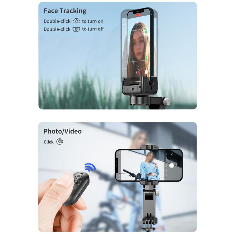 TokQi Q18 Desktop Wireless Remote Control Gimbal Stabilizzatore Portatile Luce di Riempimento Selfie Stick Treppiede