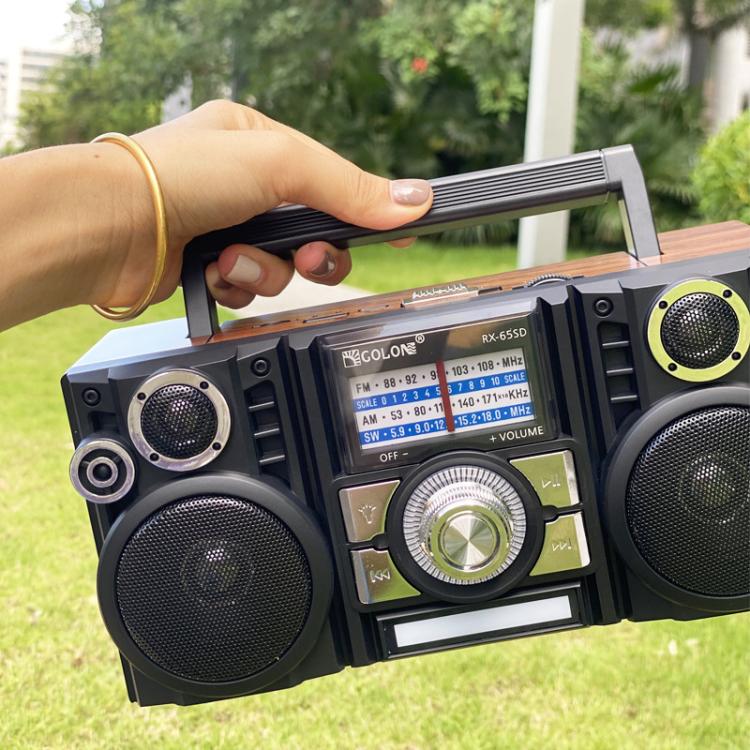 COLON RX-65SD Altoparlante Bluetooth wireless con radio FM stereo a ricarica solare