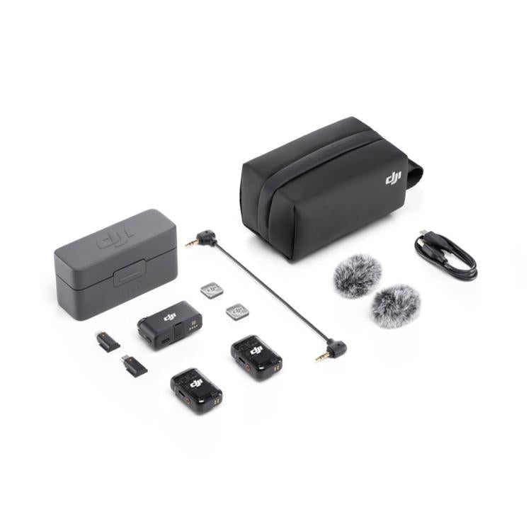 Microfono DJI originale 2 (2 TX + 1 RX + custodia di ricarica), 2 TX + 1 RX + Charging Case