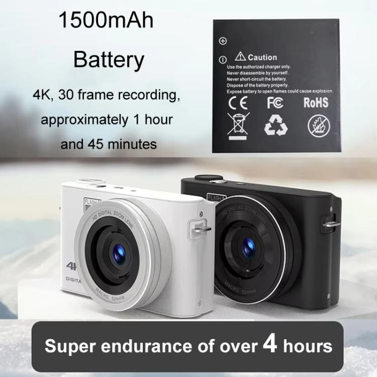 Videocamera digitale micro SLR touch screen 4K HD, videocamera DSLR MP3, videocamera anti-vibrazione da 64 MP, videocamera per vlogging