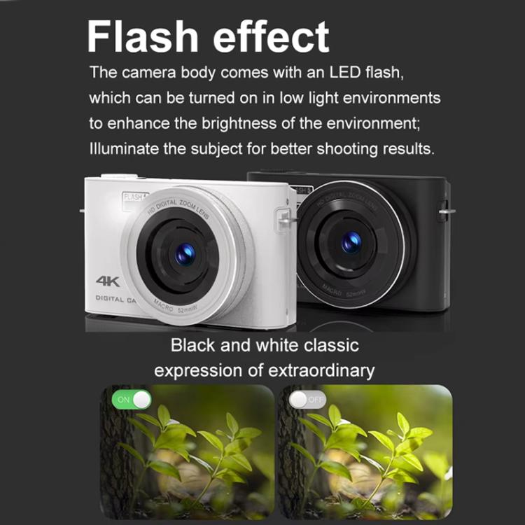 Videocamera digitale micro SLR touch screen 4K HD, videocamera DSLR MP3, videocamera anti-vibrazione da 64 MP, videocamera per vlogging