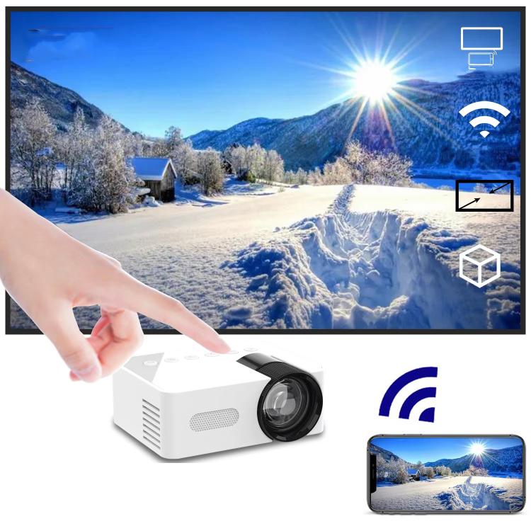 YT100 Supporta 1080P Mini proiettore portatile WiFi Mirroring wireless per smartphone iOS Android