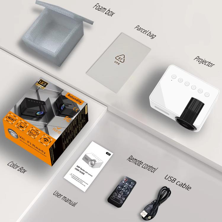YT100 Supporta 1080P Mini proiettore portatile WiFi Mirroring wireless per smartphone iOS Android