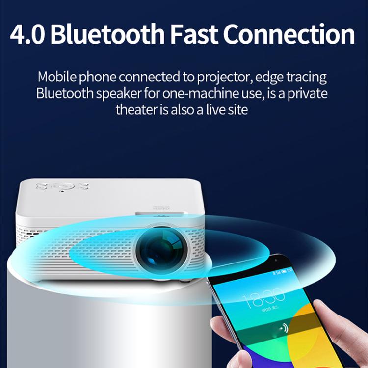 Proiettore Bluetooth Z01 1080P 5G Sistema Android 9.0 Supporta lo schermo di mirroring, EU Plug, US Plug, UK Plug, AU Plug