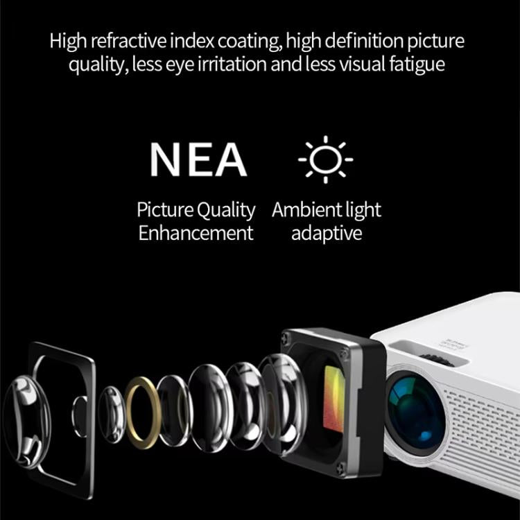 Proiettore Bluetooth Z01 1080P 5G Sistema Android 9.0 Supporta lo schermo di mirroring, EU Plug, US Plug, UK Plug, AU Plug