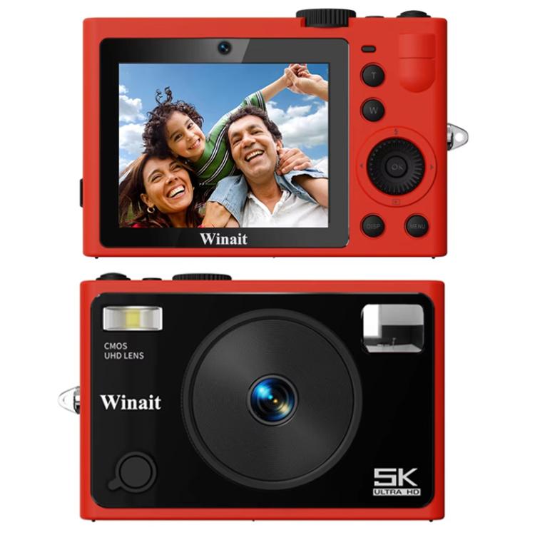 Fotocamera digitale 5K WiFi 72MP Doppia lente Messa a fuoco automatica Zoom digitale 18X Filtri colore per studenti CCD Fotocamera di bellezza