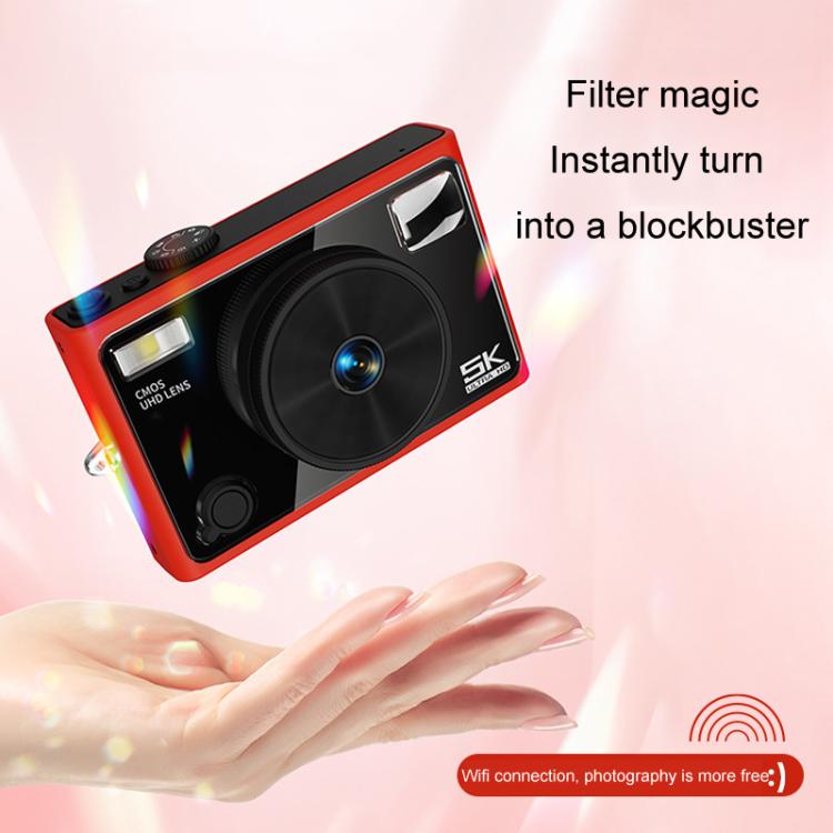 Fotocamera digitale 5K WiFi 72MP Doppia lente Messa a fuoco automatica Zoom digitale 18X Filtri colore per studenti CCD Fotocamera di bellezza