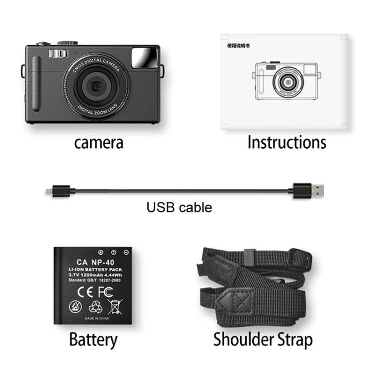 AMKOV CD-R1 24MP HD Pixel Shooting Student Camera 1080P Video Registrazione CCD Foto Video HD Camera