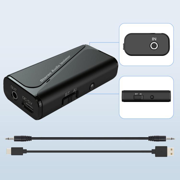 Ricevitore isolatore di terra comune audio Bluetooth 5.4, anti-interferenza, riduttore di rumore, M29