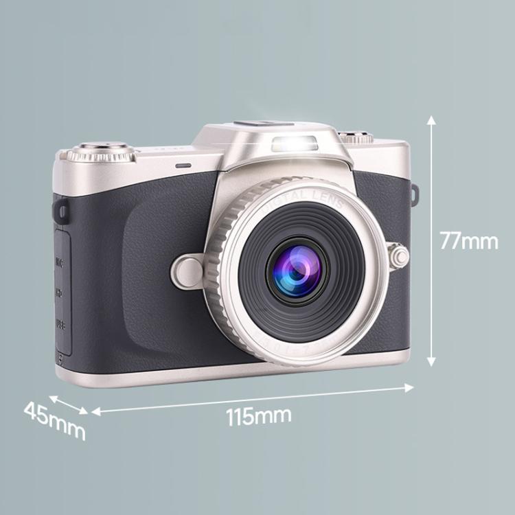 Fotocamera digitale da 68 MP, studente, CCD, portatile, retrò, da viaggio, per principianti, con schermo a ribalta e scheda di memoria