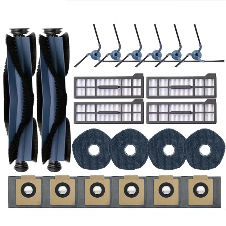 Per pezzi di ricambio per aspirapolvere robot Eufy X10 Pro Omni, 3pcs Dust Bag, 3pcs Mop Pad, 4pcs Side Brush, Main Brush, 3pcs Filter